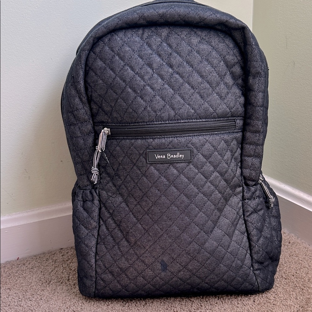 Vera Bradley Quilted Charcoal Black Backpack